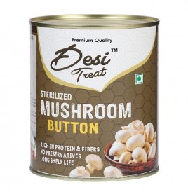 Desi Treat Sterilized Mushroom Button   Tin  825 grams